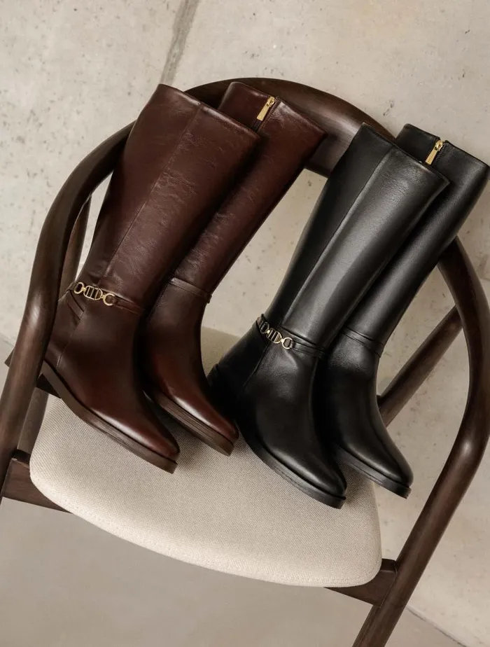 Women Knee High Boots Bobbies Bianca Irish Coffee Women Knee High Boots Bobbies Bianca Irish Coffee