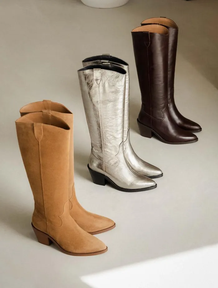 Women Knee High Boots Bobbies Dolores Irish Coffee