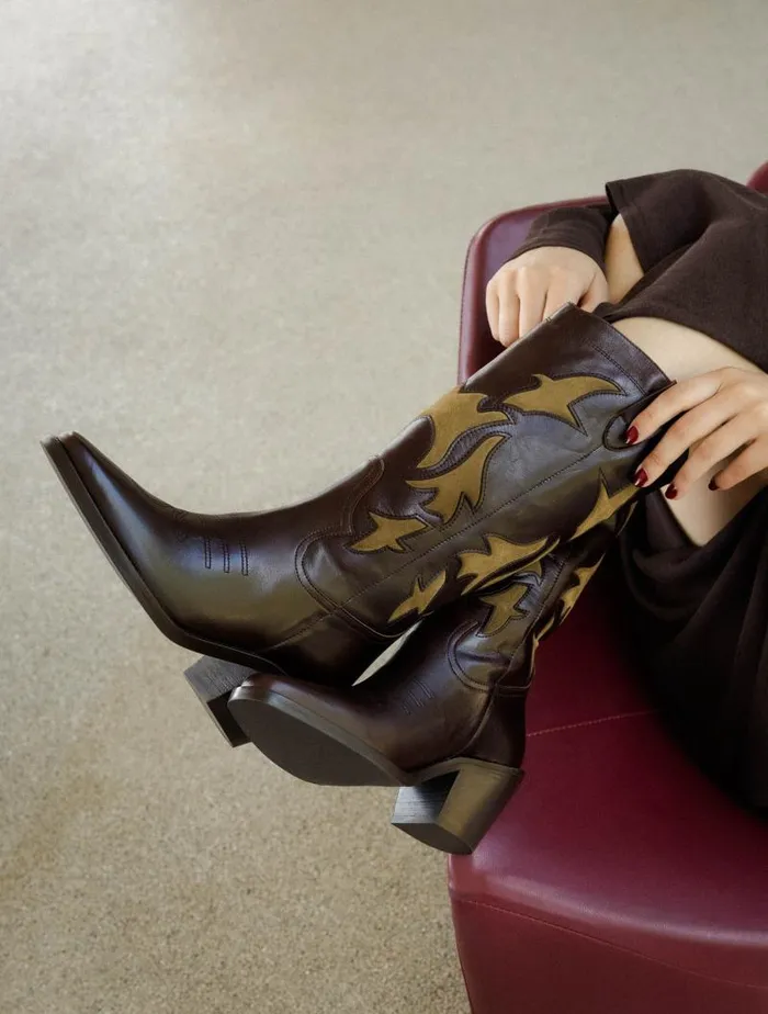 Women Knee High Boots Bobbies Joon Irish Coffee