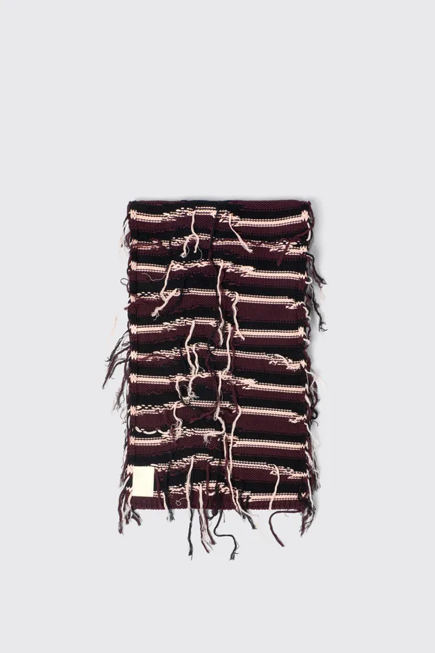 Women Knit Scarf Brown Intarsia Knit Scarf Camper Knit Women Knit Scarf Brown Intarsia Knit Scarf Camper Knit