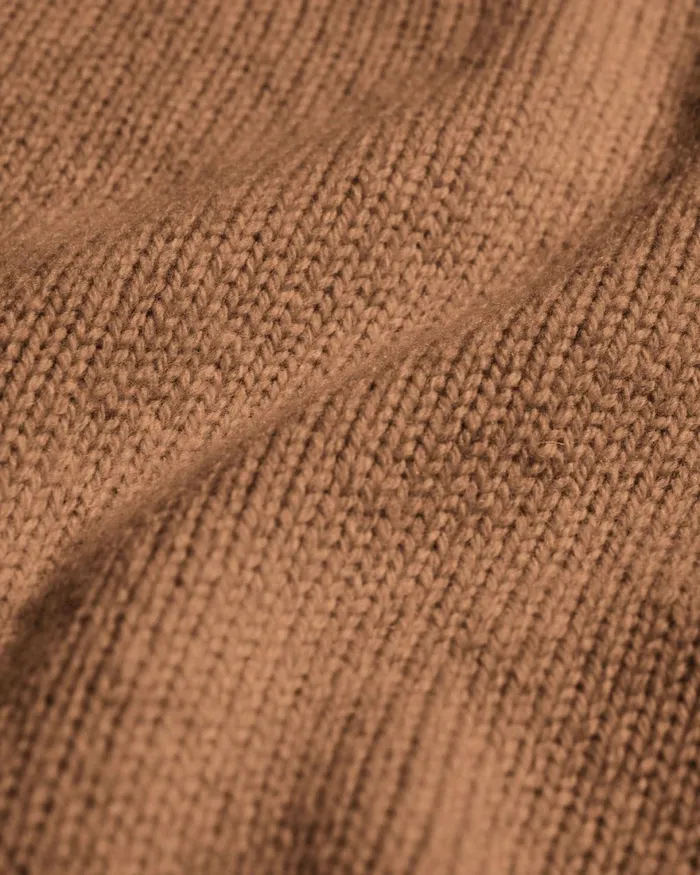 Women Knit Sweaters Colorful Standard Oversized Merino Wool Crew Sahara Camel