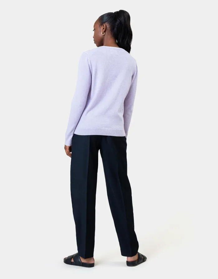 Women Knit Sweaters Colorful Standard Women Light Merino Wool Crew Marine Blue