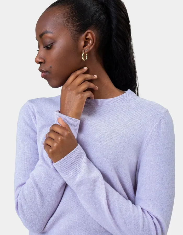 Women Knit Sweaters Colorful Standard Women Light Merino Wool Crew Marine Blue
