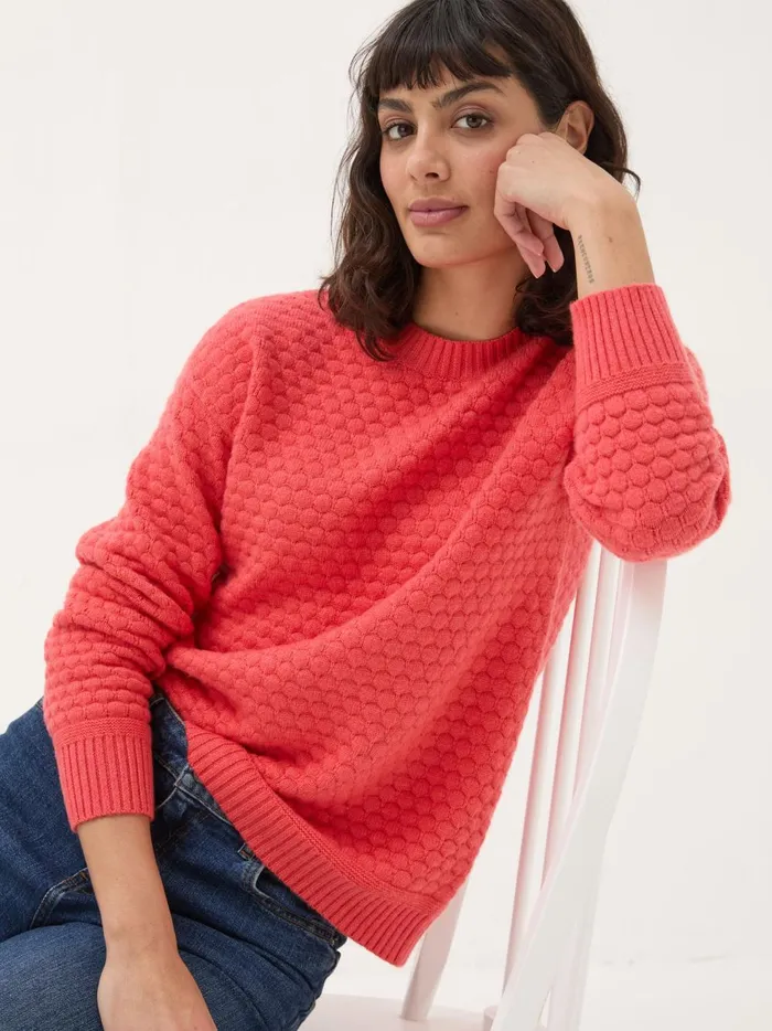 Women Knitwear Fat Face Red Ayla Knitted Jumper