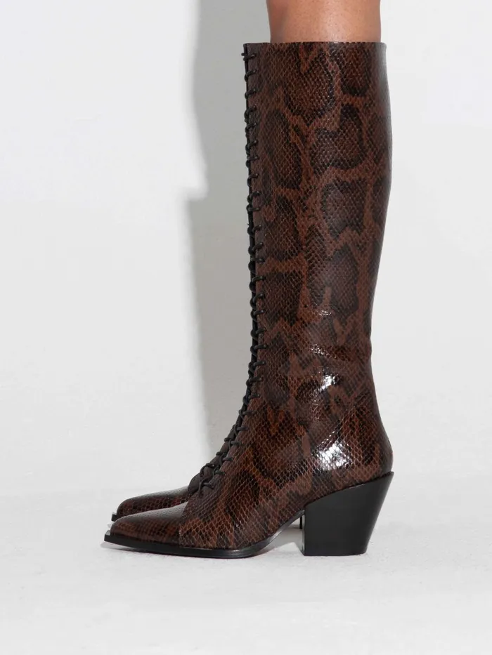 Women Kristina Leather Cowboy KneeHigh Boots Aeyde KneeHigh Boots