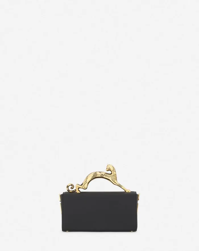Women Lanvin Crossbody Bags and Shoulder Bags Nano Pencil Cat Leather Bag Black