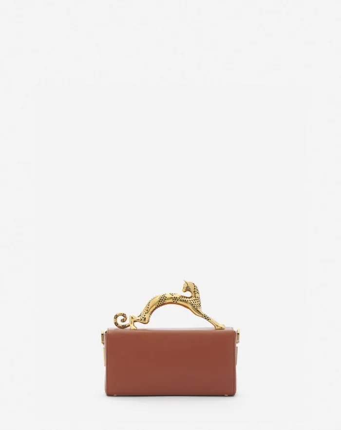Women Lanvin Crossbody Bags and Shoulder Bags Nano Pencil Cat Leather Bag Tan