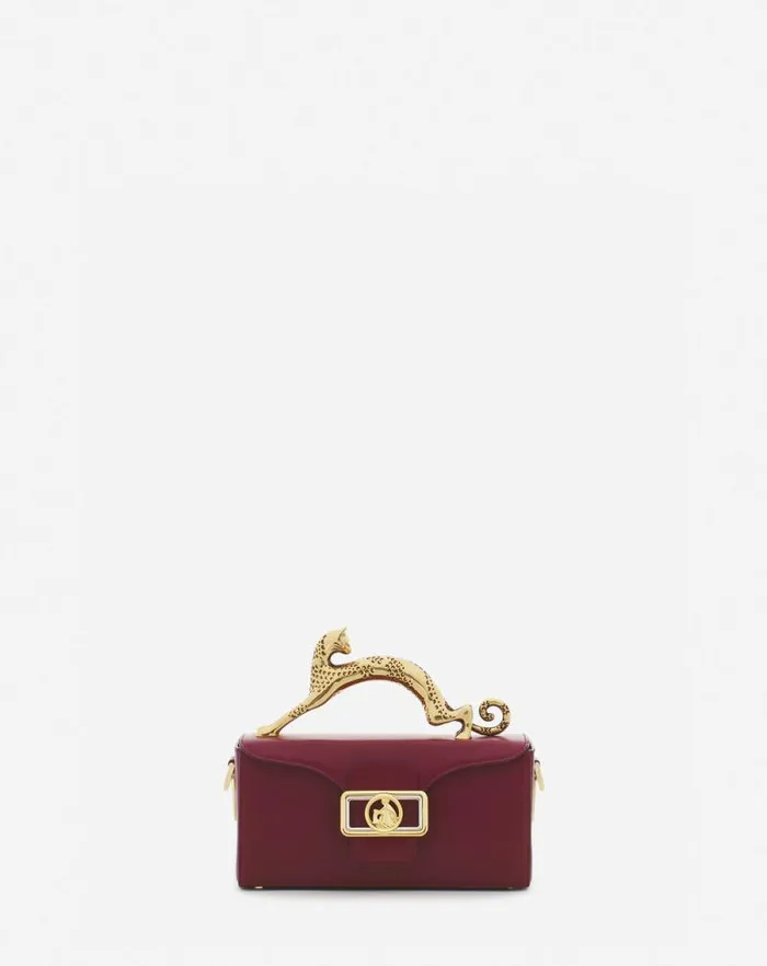 Women Lanvin Crossbody Bags and Shoulder Bags Nano Pencil Cat Leather Bag Turkish Red