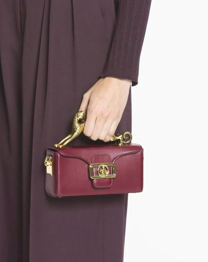 Women Lanvin Crossbody Bags and Shoulder Bags Nano Pencil Cat Leather Bag Turkish Red Women Lanvin Crossbody Bags and Shoulder Bags Nano Pencil Cat Leather Bag Turkish Red