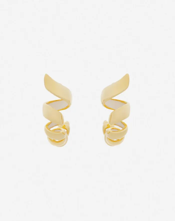 Women Lanvin Jewelry Mlodie Ribbon Creole Earrings Goldmoon