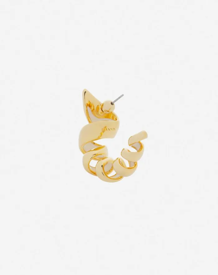 Women Lanvin Jewelry Mlodie Ribbon Creole Earrings Goldmoon