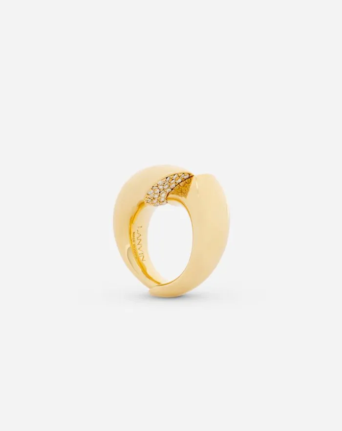Women Lanvin Jewelry Sequence By Lanvin Rhinestone Ring Goldcrystal Women Lanvin Jewelry Sequence By Lanvin Rhinestone Ring Goldcrystal
