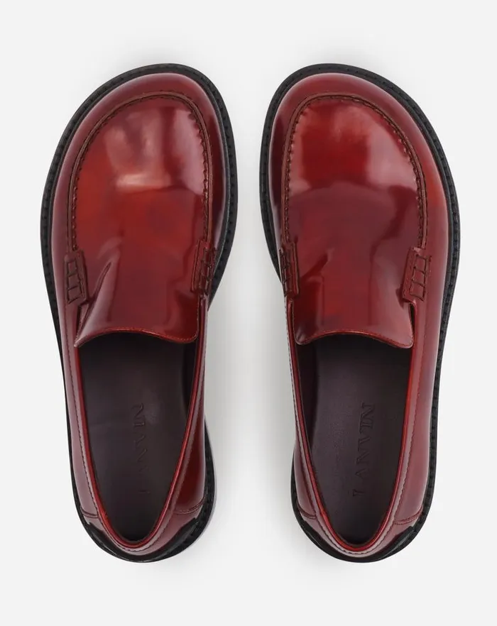 Women Lanvin Loafers Spinto Loafers In Smooth Leather Dark Brown