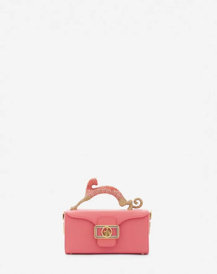 Women Lanvin Mini Bags and Clutches Nano Pencil Cat Bag In Leather And Rhinestones Venusdune