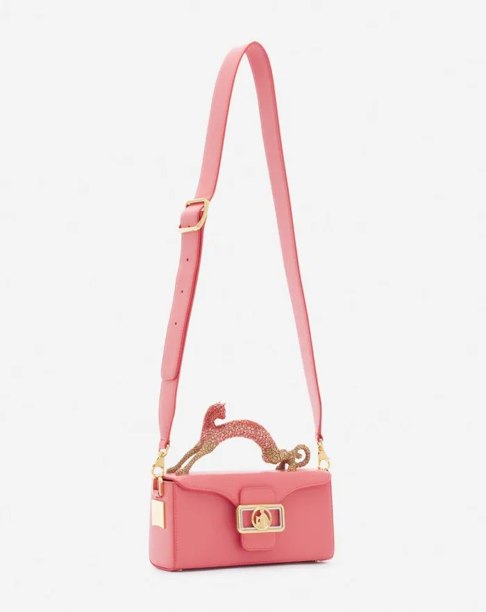 Women Lanvin Mini Bags and Clutches Nano Pencil Cat Bag In Leather And Rhinestones Venusdune