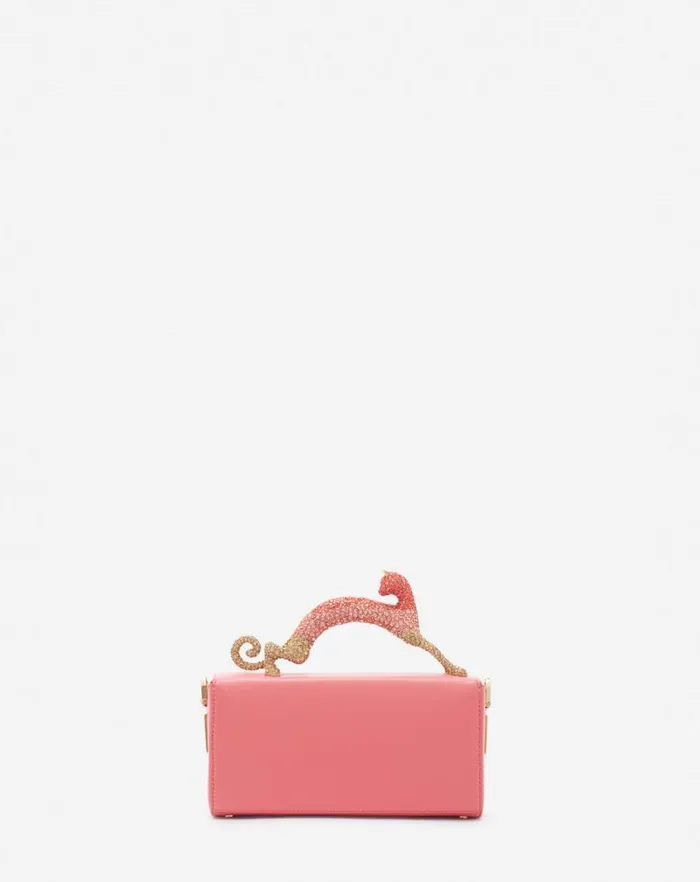 Women Lanvin Mini Bags and Clutches Nano Pencil Cat Bag In Leather And Rhinestones Venusdune