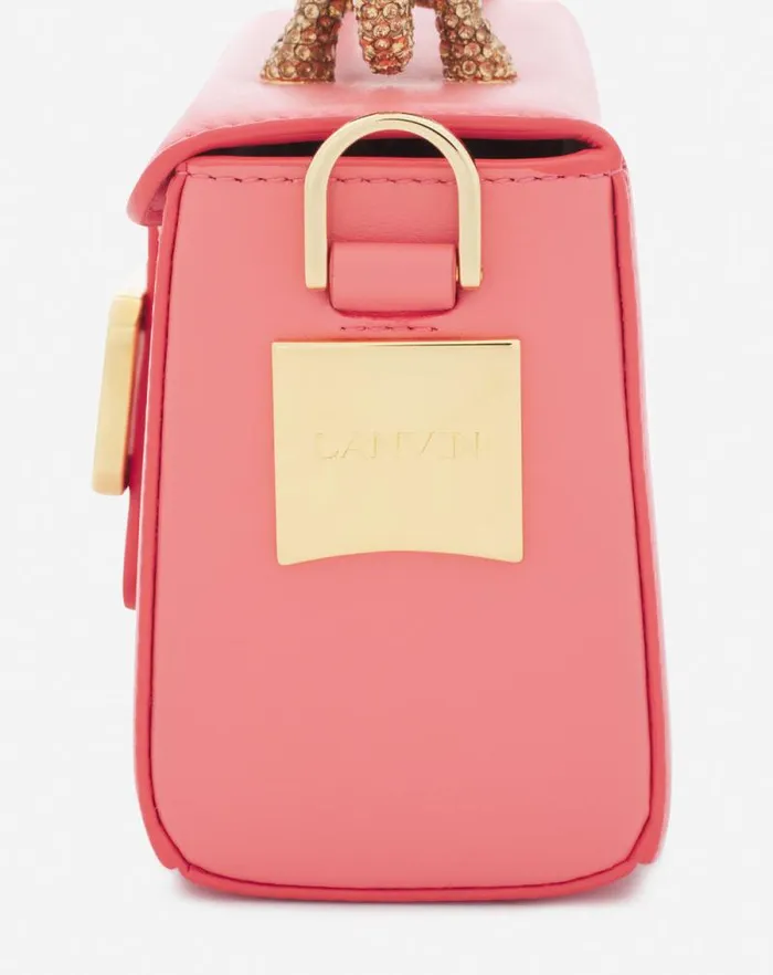 Women Lanvin Mini Bags and Clutches Nano Pencil Cat Bag In Leather And Rhinestones Venusdune