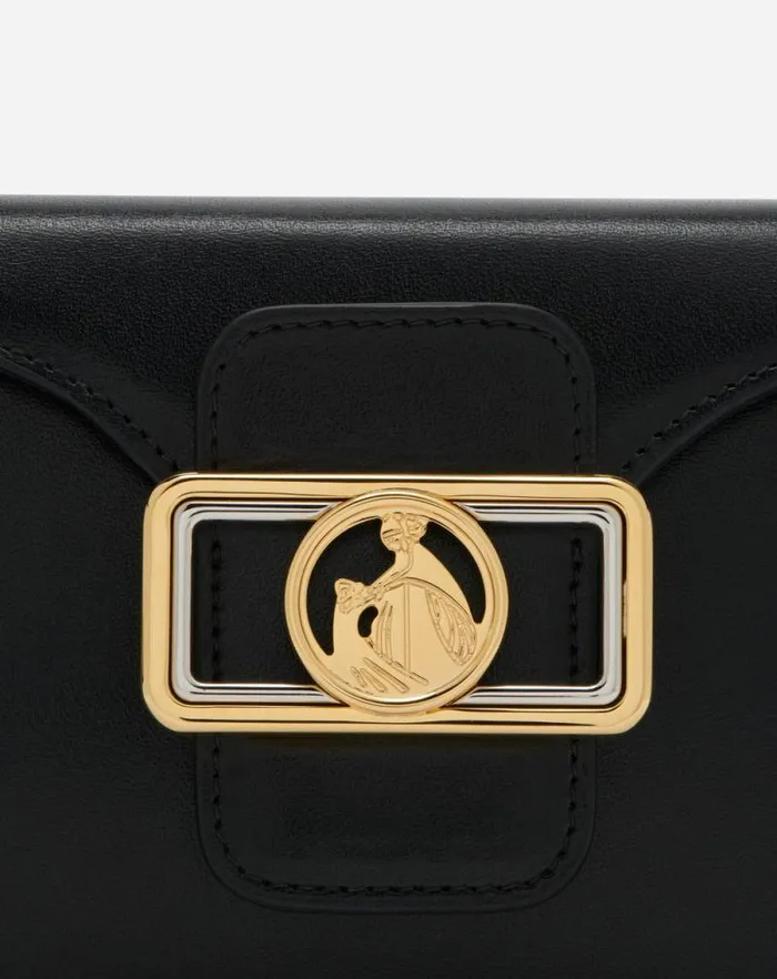 Women Lanvin Mini Bags and Clutches Nano Pencil Shiny Leather Bag Black