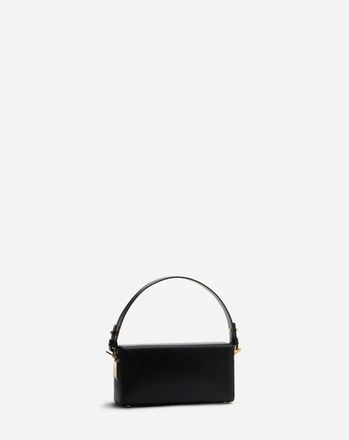 Women Lanvin Mini Bags and Clutches Nano Pencil Shiny Leather Bag Black