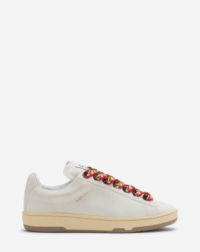 Women Lanvin Sneakers Suede Curb Lite Sneakers White
