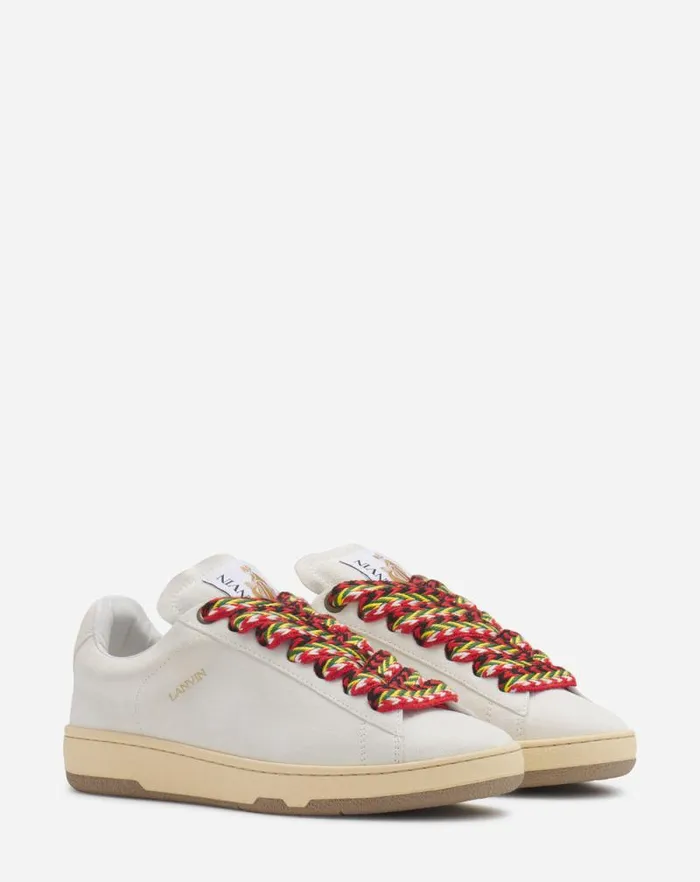 Women Lanvin Sneakers Suede Curb Lite Sneakers White