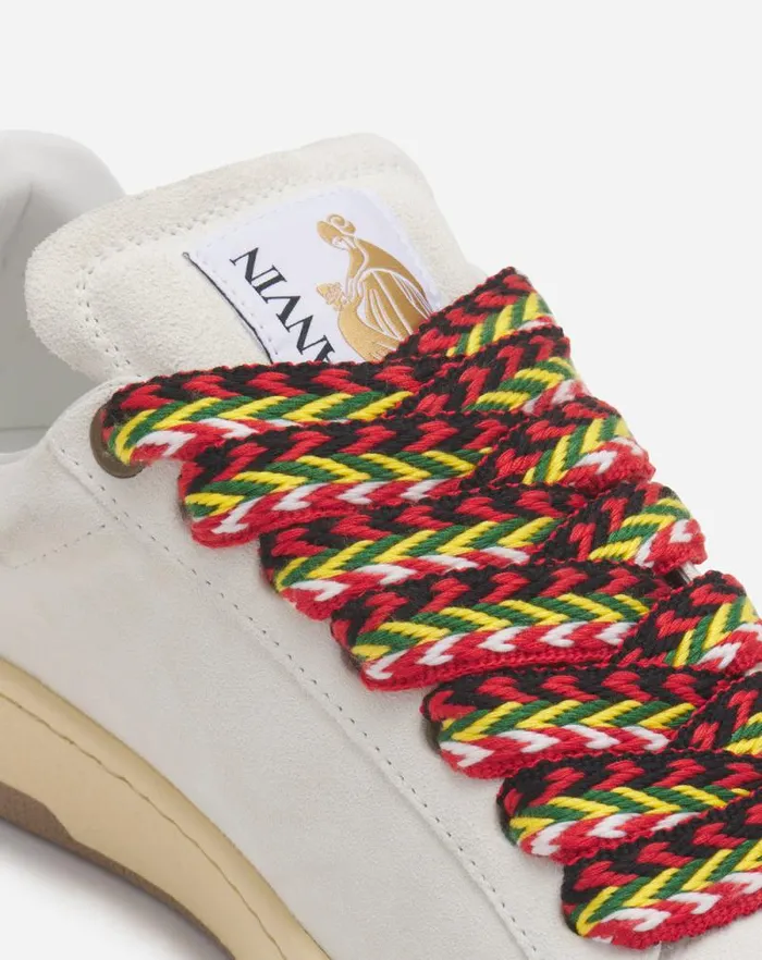 Women Lanvin Sneakers Suede Curb Lite Sneakers White