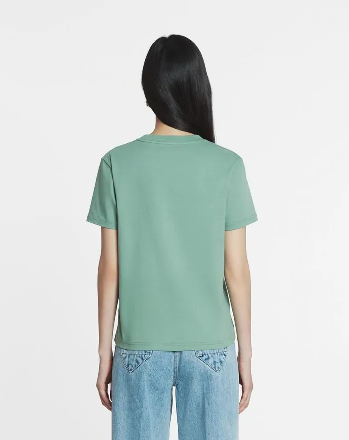 Women Lanvin TShirts and Sweatshirts Lanvin Embroidered Tshirt Vert De Gris Women Lanvin TShirts and Sweatshirts Lanvin Embroidered Tshirt Vert De Gris