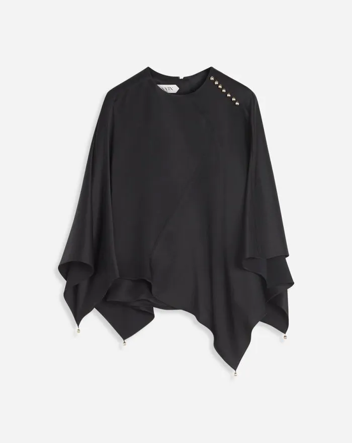 Women Lanvin Tops Cape Top Black