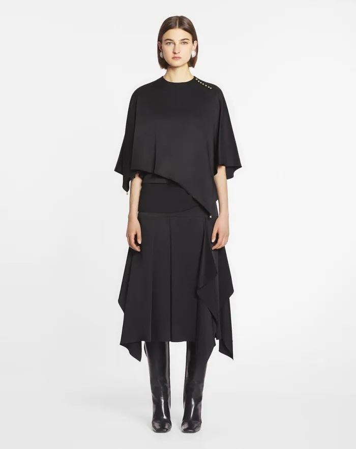 Women Lanvin Tops Cape Top Black