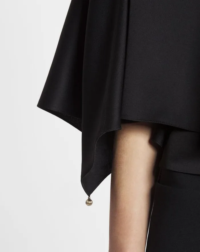 Women Lanvin Tops Cape Top Black