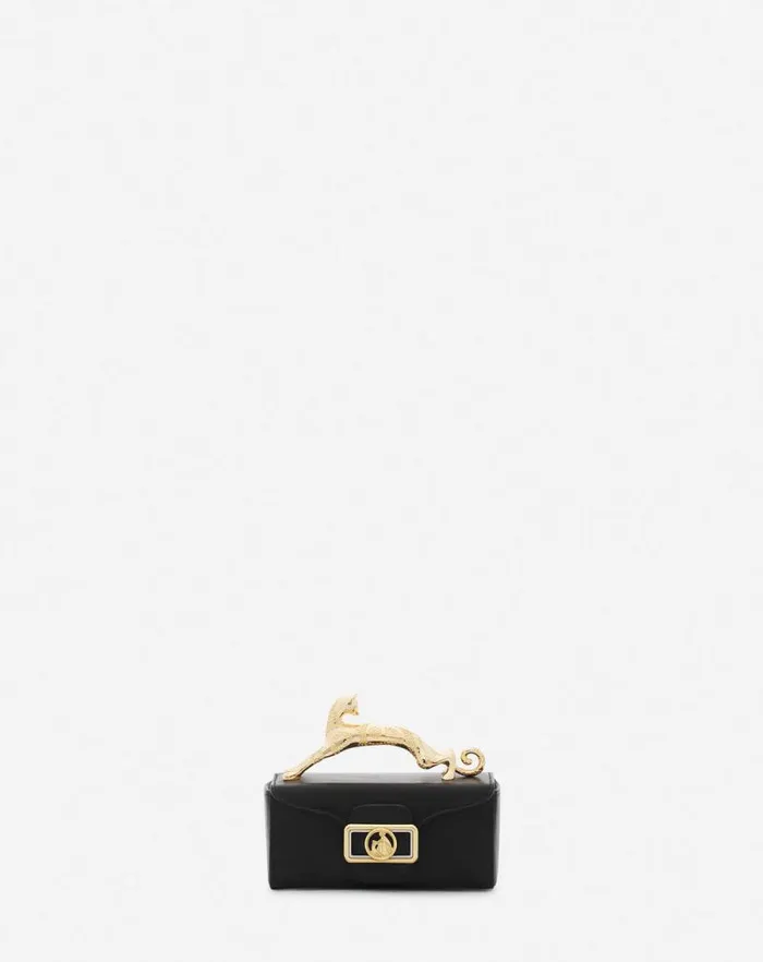 Women Lanvin Wallets and Small Leather Goods Leather Micro Pencil Cat Bag Black