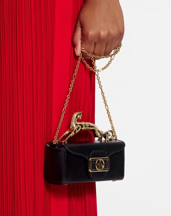 Women Lanvin Wallets and Small Leather Goods Leather Micro Pencil Cat Bag Black