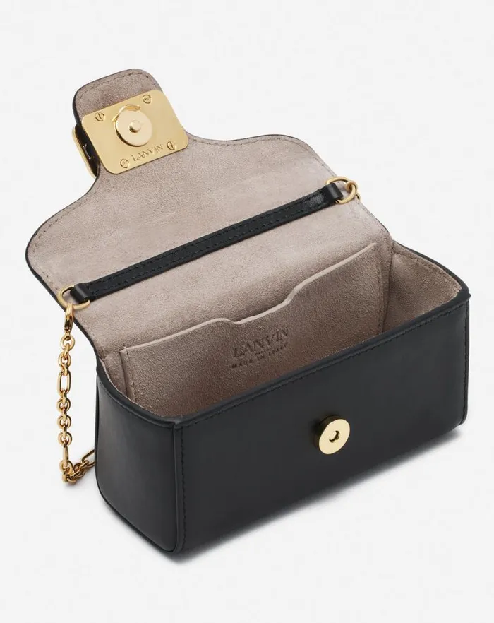Women Lanvin Wallets and Small Leather Goods Leather Micro Pencil Cat Bag Black