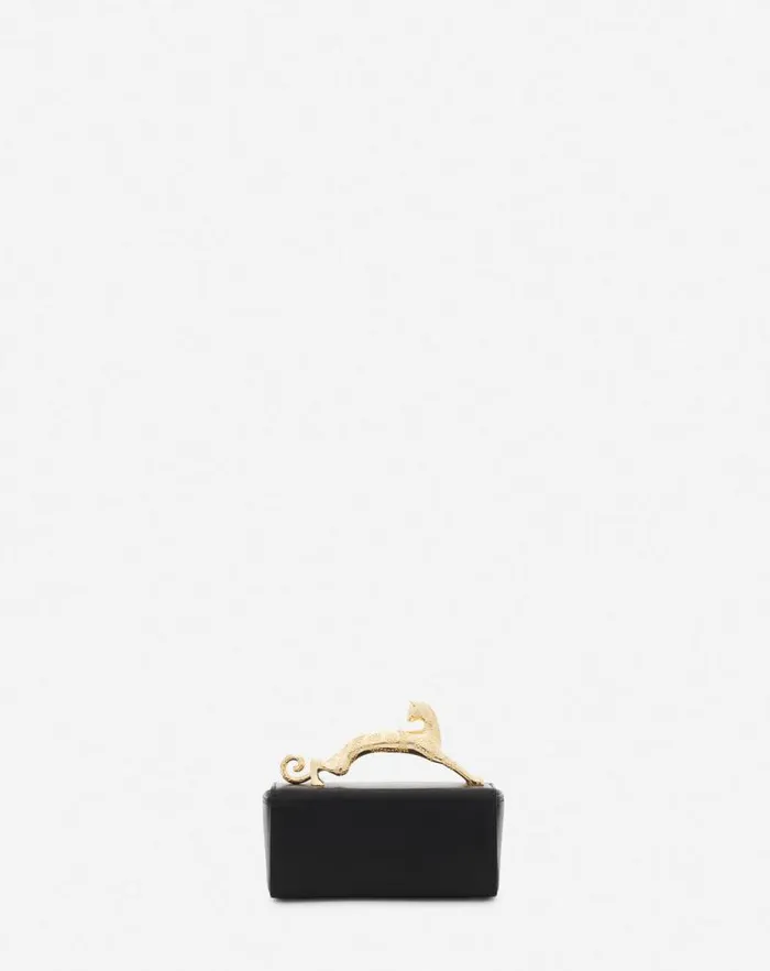 Women Lanvin Wallets and Small Leather Goods Leather Micro Pencil Cat Bag Black