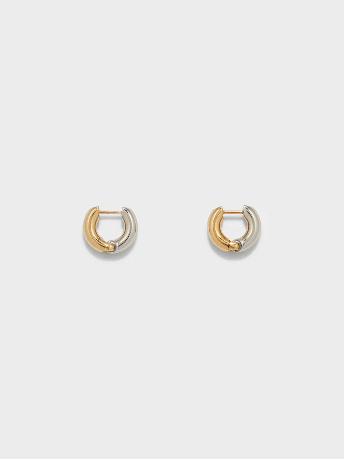 Women Laurie Small 18kt Gold And PalladiumPlated Hoop Earrings Aeyde Earrings