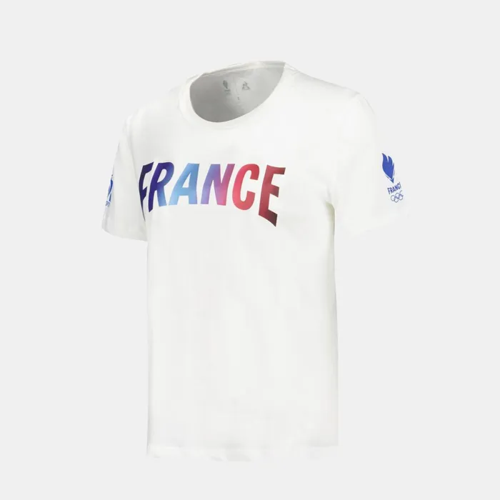Women Le Coq Sportif Tshirts Polos Shirts And Tops France039s Olympic Team TShirt Marshmallow