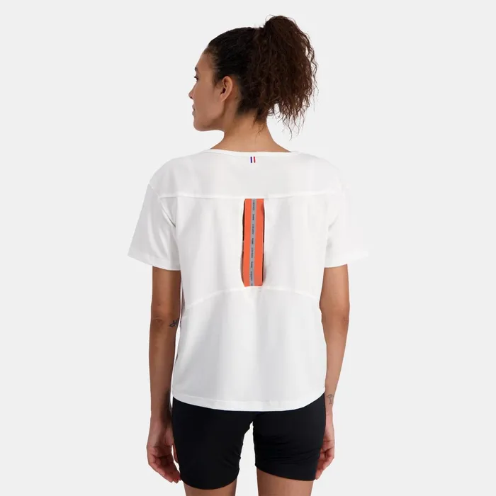 Women Le Coq Sportif Tshirts Polos Shirts And Tops Training Performance TShirt New Optical White