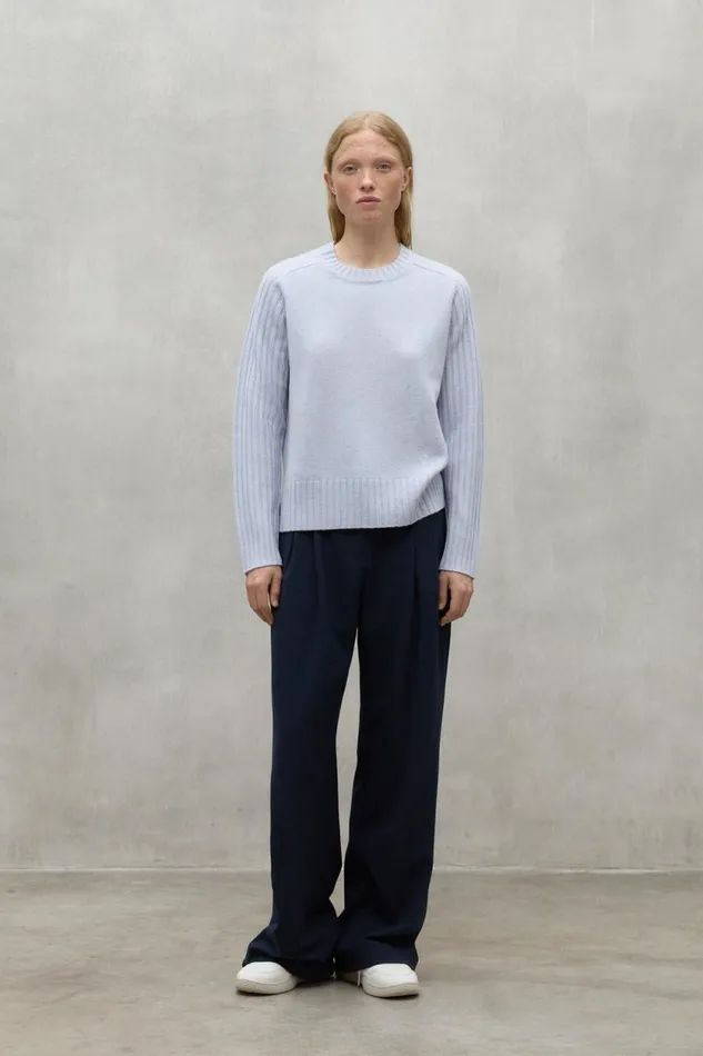 Women Light Grey Eucalipto Sweater Ecoalf Knitwear