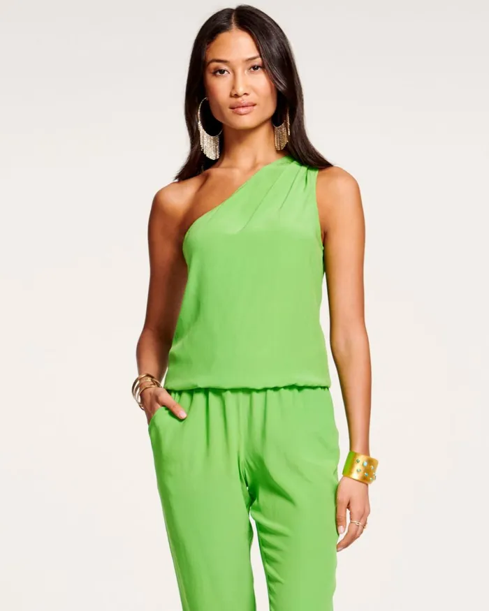 Women Lulu One Shoulder Jumpsuit Black Ramy Brook Dresses