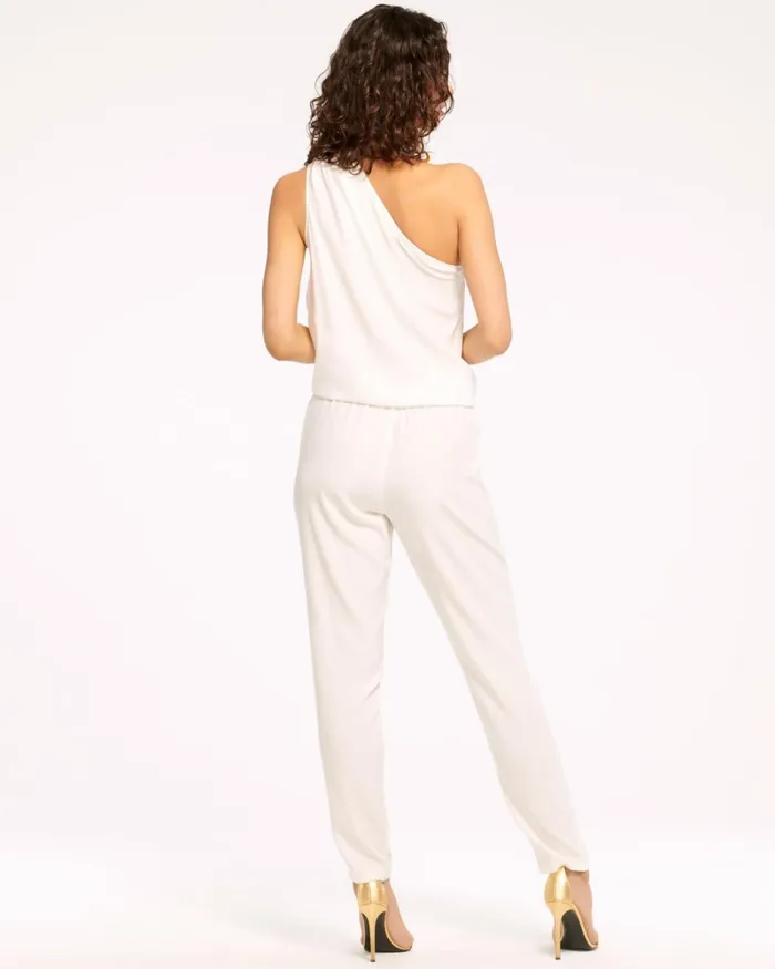 Women Lulu One Shoulder Jumpsuit Black Ramy Brook Dresses