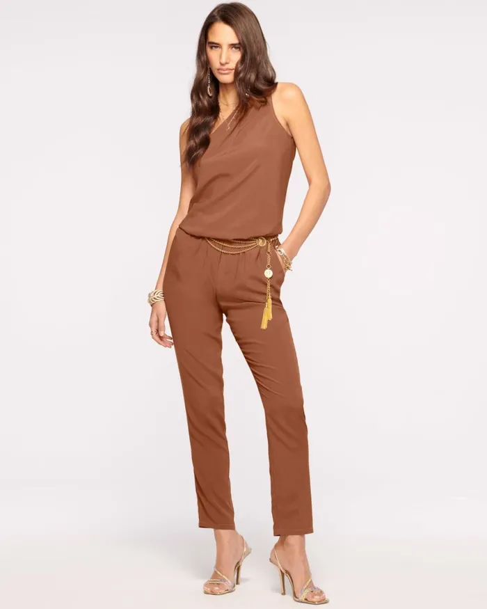 Women Lulu One Shoulder Jumpsuit Black Ramy Brook Dresses