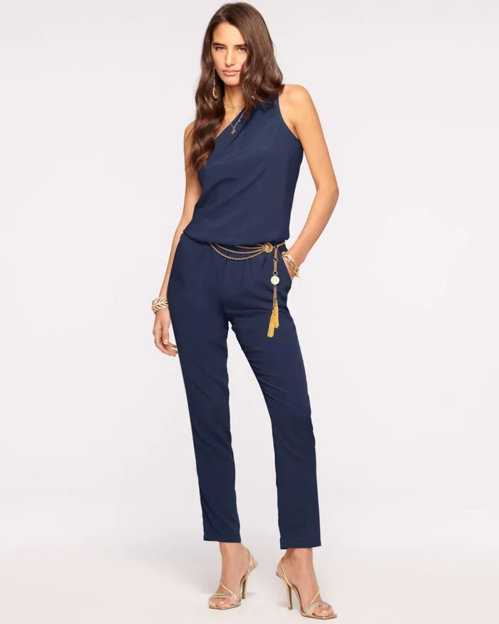 Women Lulu One Shoulder Jumpsuit Navy Ramy Brook Dresses Women Lulu One Shoulder Jumpsuit Navy Ramy Brook Dresses