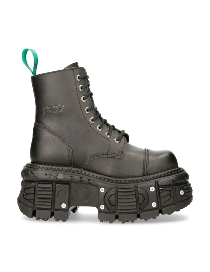 WomenMen Ankle Boot Black Imperfect With Laces MTankmili083cV2 New Rock Boots WomenMen Ankle Boot Black Imperfect With Laces MTankmili083cV2 New Rock Boots