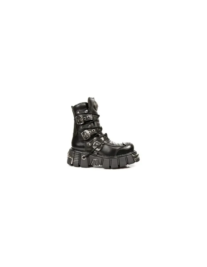 WomenMen Ankle Boot Metallic M987C1 New Rock Boots