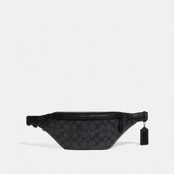 WomenMen Belt Bags Coach Charter Belt Bag 7 In Signature Canvas Charcoal