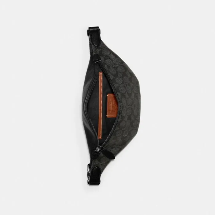 WomenMen Belt Bags Coach Charter Belt Bag 7 In Signature Canvas Charcoal