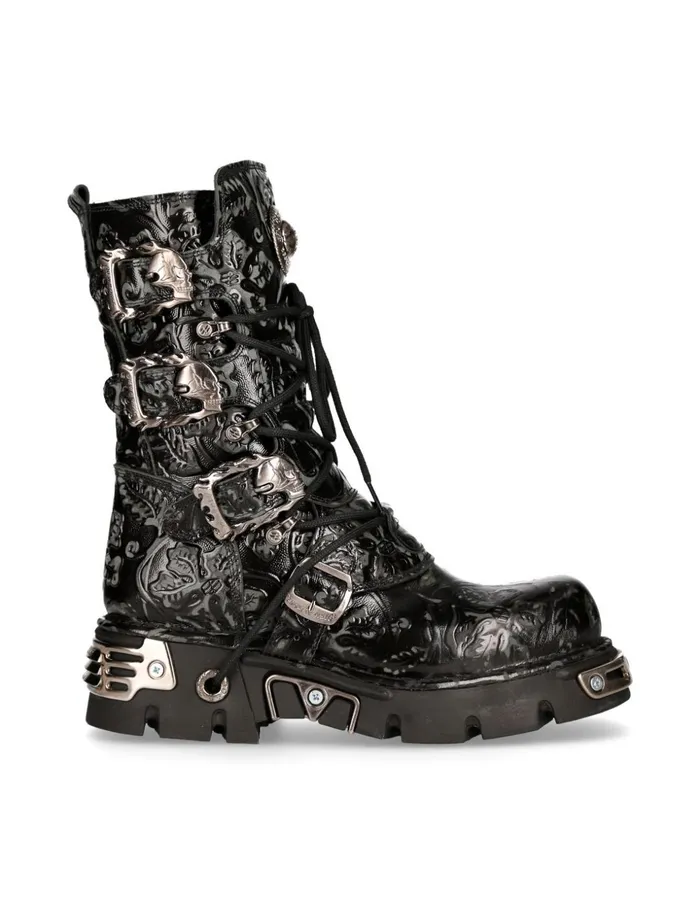 WomenMen Boot Black Reactor M391S4 New Rock Boots WomenMen Boot Black Reactor M391S4 New Rock Boots