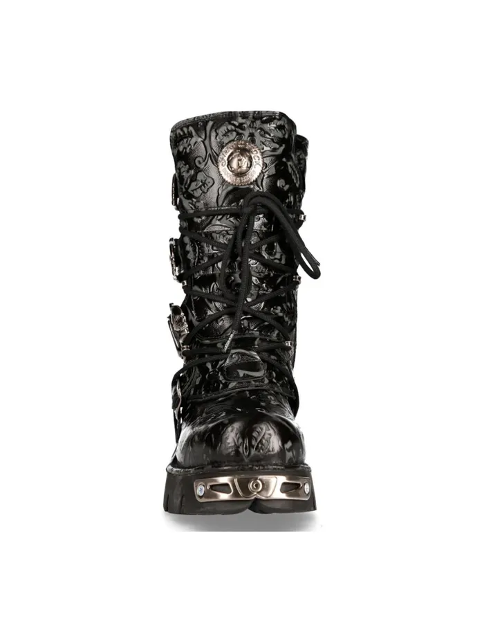 WomenMen Boot Black Reactor M391S4 New Rock Boots WomenMen Boot Black Reactor M391S4 New Rock Boots