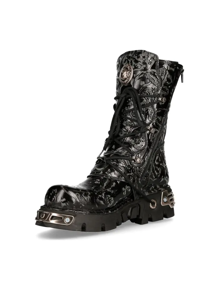 WomenMen Boot Black Reactor M391S4 New Rock Boots WomenMen Boot Black Reactor M391S4 New Rock Boots