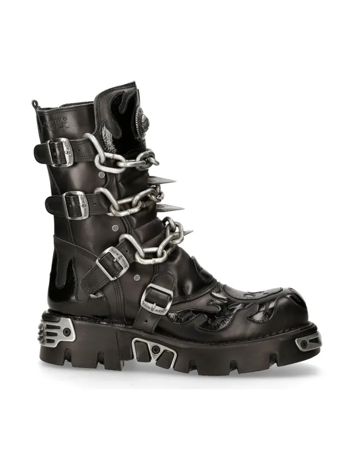 WomenMen Boot Black Reactor M727S5 New Rock Boots WomenMen Boot Black Reactor M727S5 New Rock Boots